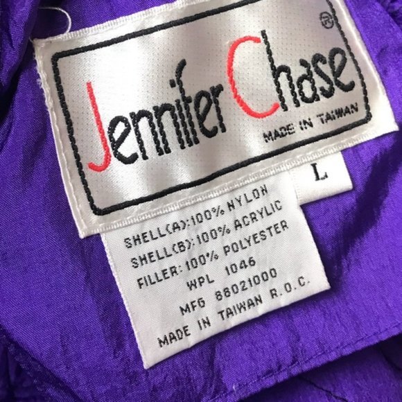 1980’s Vintage colorful Purple Jennifer Chase Reversible Jacket - Picture 2 of 8